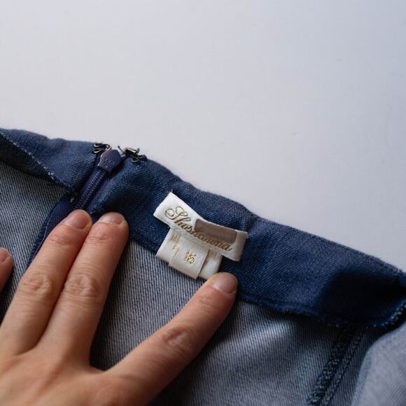 Shoshanna Denim Candelaria Dress - Size 16 - Picture 4 of 8